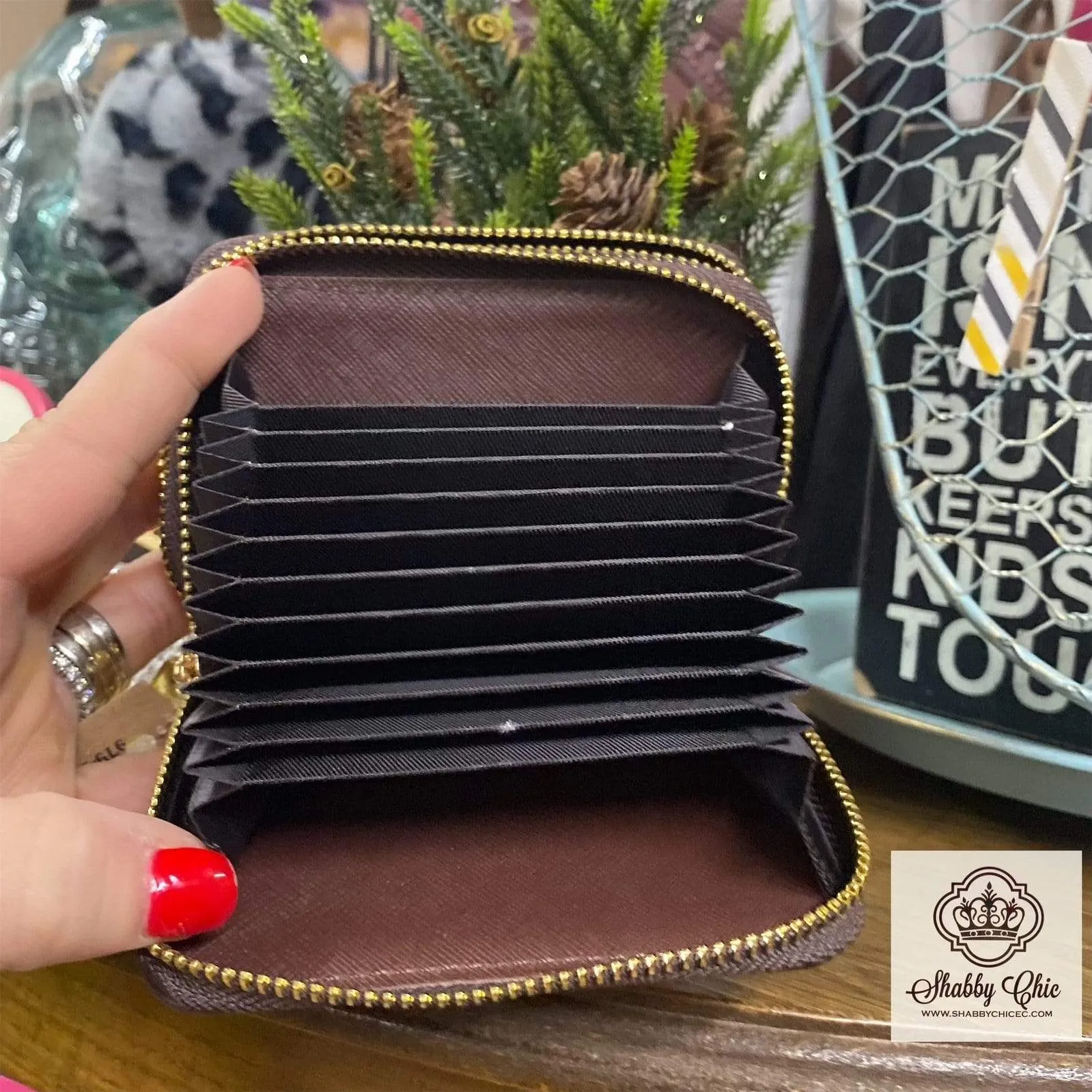 Brown Small Luxury Zip Wallet
