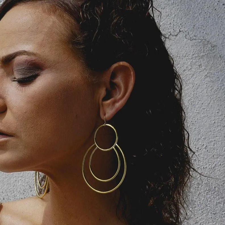 Burst Geometric Earrings - Choose Your Metal