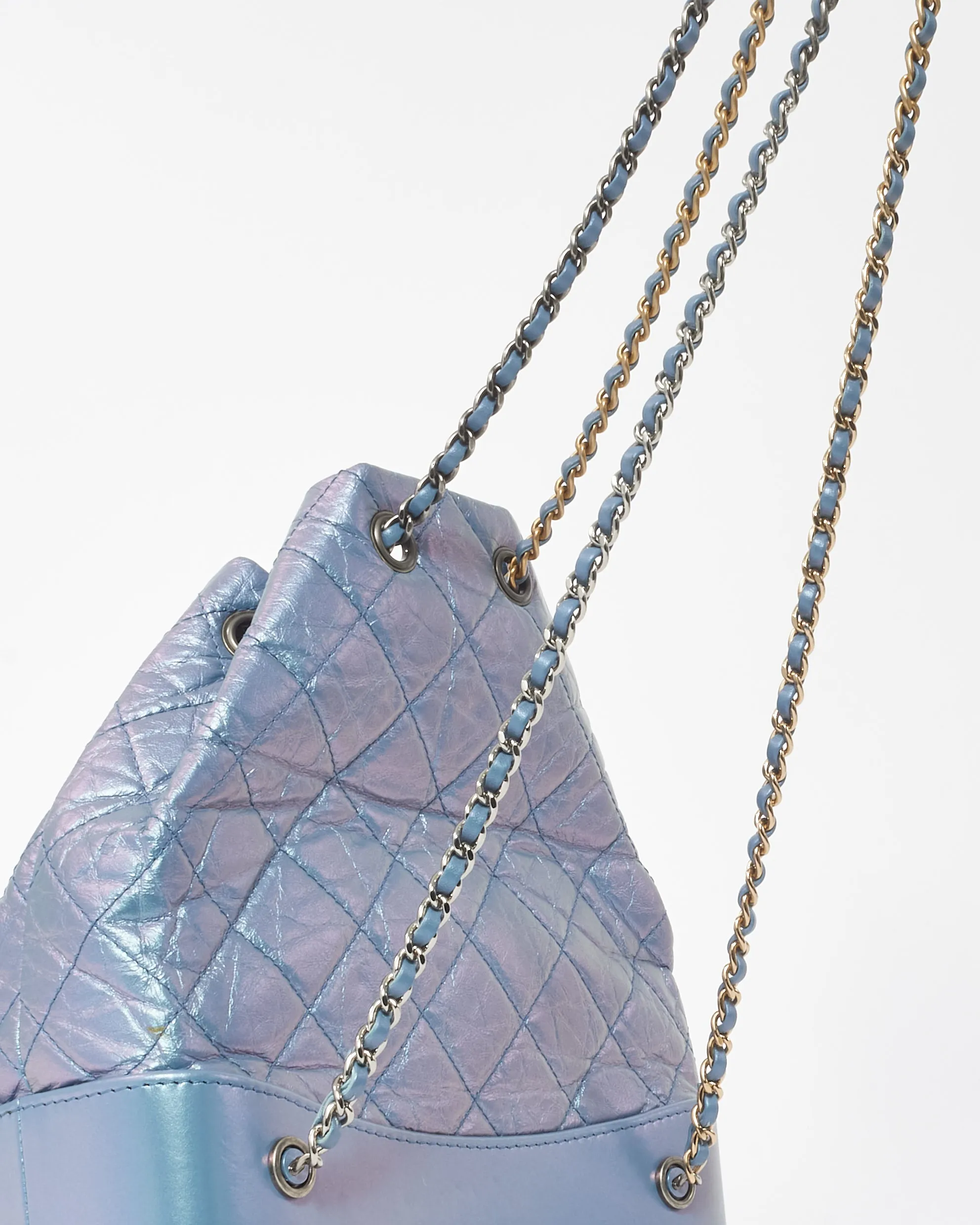 Chanel Light Purple Quilted Lambskin Iridescent Gabrielle Backpack