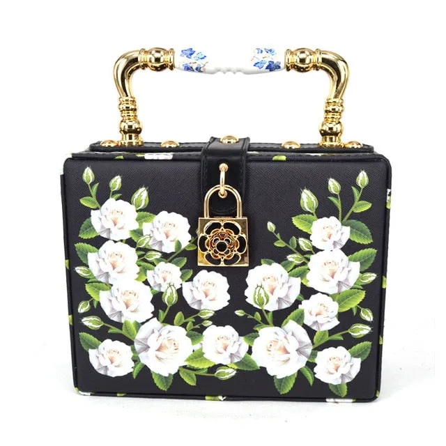 Flower Clutch Acrylic Luxury Handbag