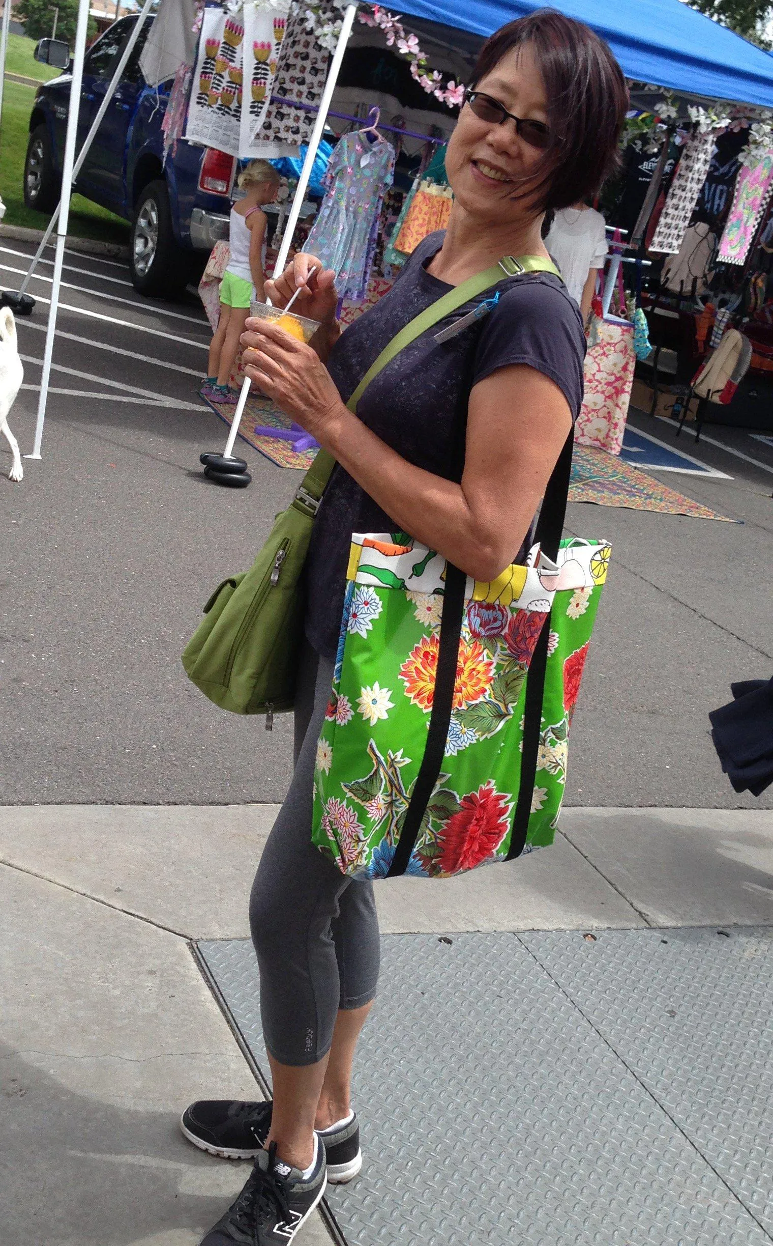 Oilcloth Market Bag / Red