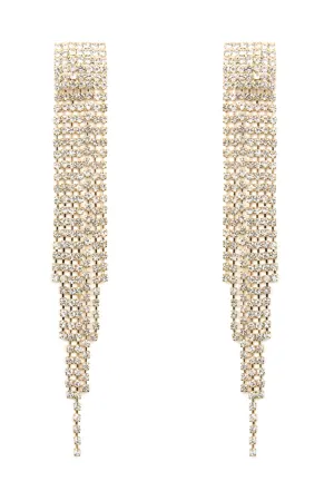 SEVEN ROW FRINGE DROP EARRINGS